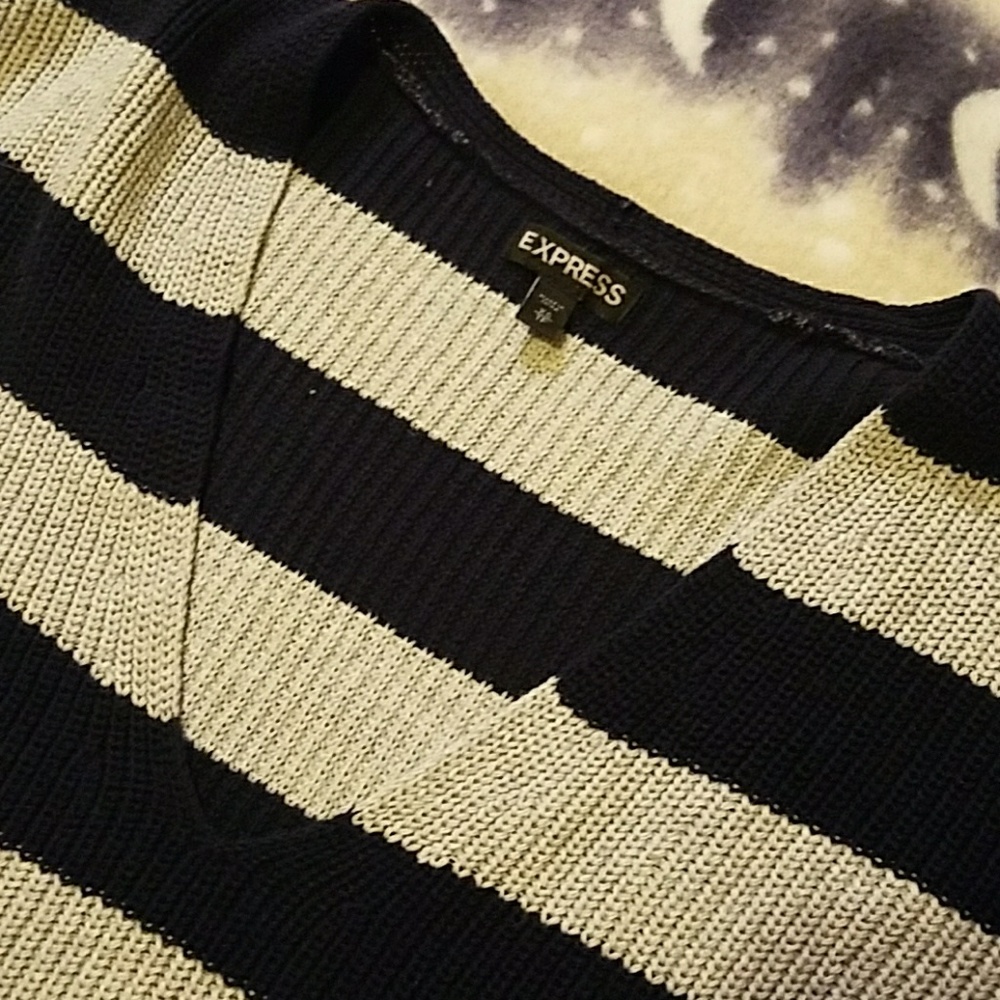 Express London Stripped Sweater